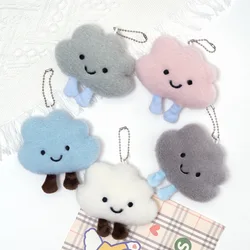 keychain cotton Plush Smile Cloud Keychain Cotton Stuffed Doll Toy Keyring Fashion Bag Pendant Car Key Chains for Women Girls