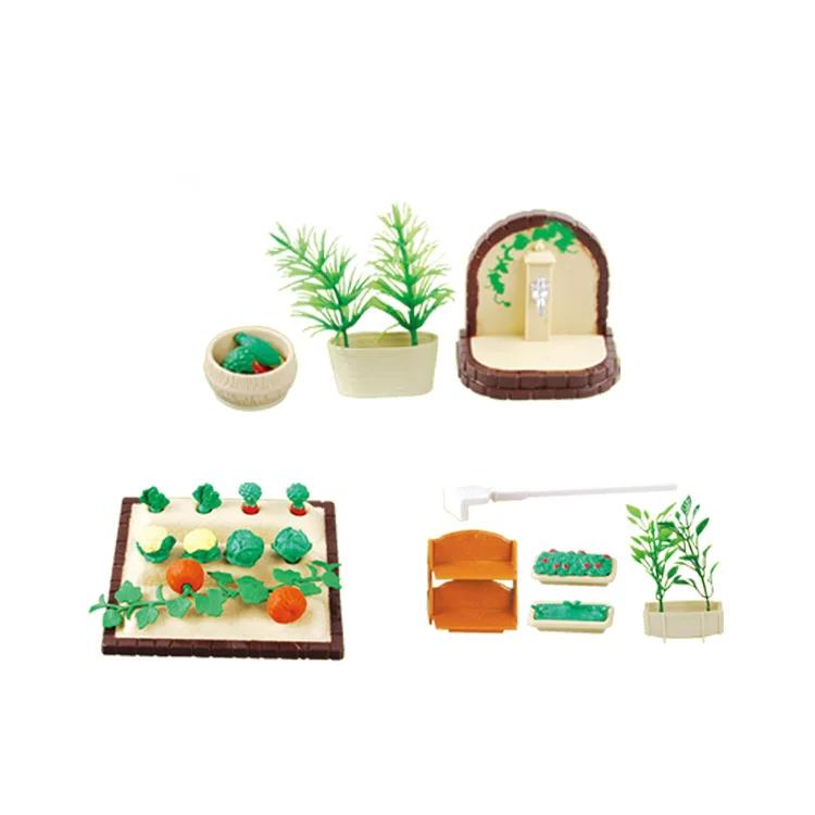 New Creative Miniature Garden Toys Mini Dollhouse Accessories Vegetable Garden Set Forest Family Mini Planting Food Play Toys