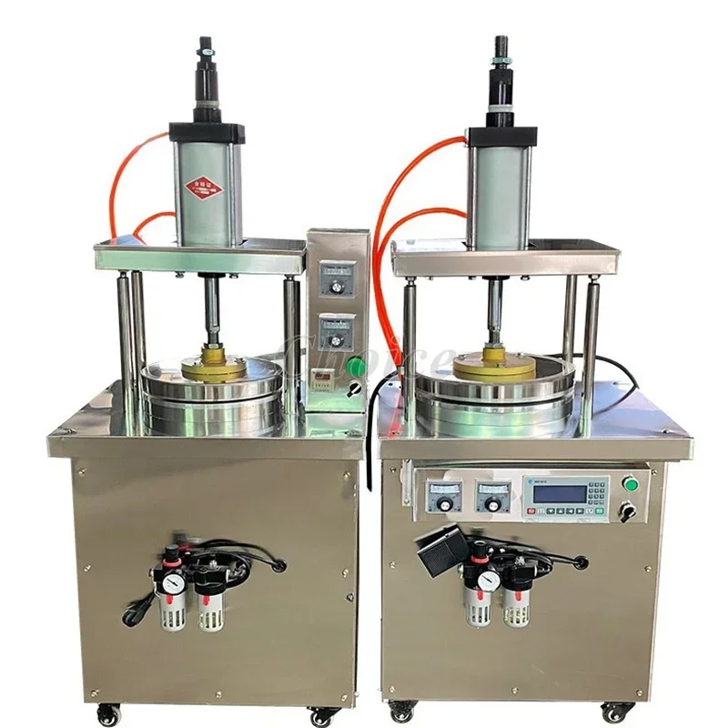 Automatic Pneumatic Tortilla Pizza-Former Pancake Bread Pizza Crust Base Dough Pita Press Presser Form Naan Make Machine