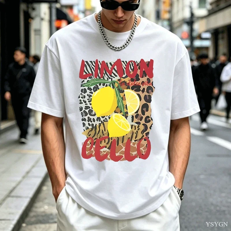 Holidaya Limoncello T-Shirt Men Women Ladies Amalfi Coast Italy Lemons T Shirt Summer Cotton Printed Short Sleeve Tshirts Design