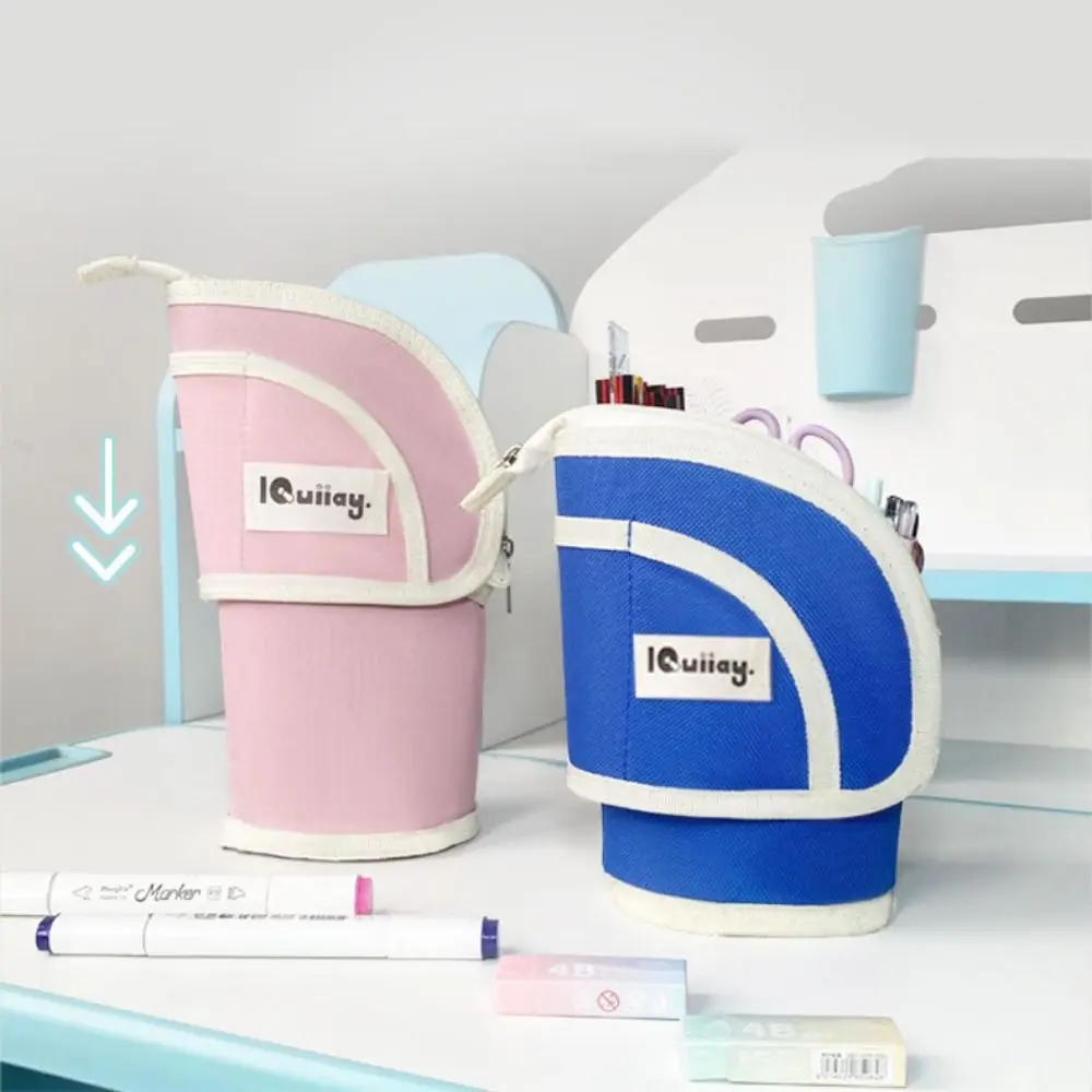 Органайзер для канцелярских принадлежностей, вертикальная сумка для канцелярских принадлежностей, сумка для хранения ювелирных изделий, мягкая большая сумка для ручек, большой вместительный школьный пенал ярких цветов