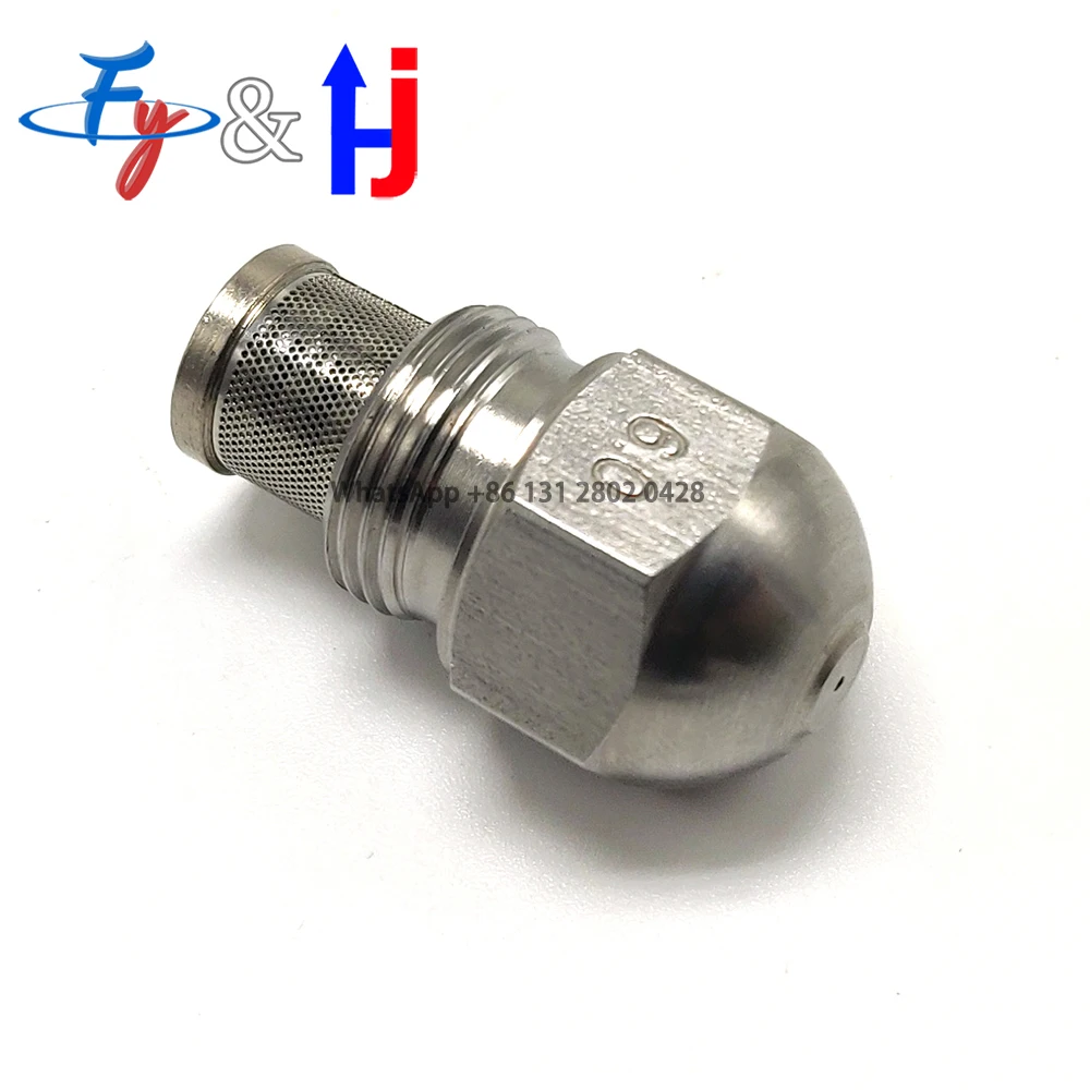 Stainless Steel Oil Nozzle for Burner Boiler, Oil Burner Nozzle, Fog Mist Nozzle, 60 Degree, 1/4 Inch Male Thread, Industrial