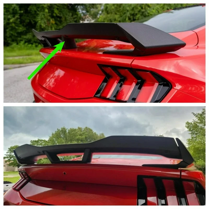 

Легко устанавливаемый задний спойлер багажника из углеродного волокна в стиле FORFord Mustang Dark Horse, крылья 2024-2025