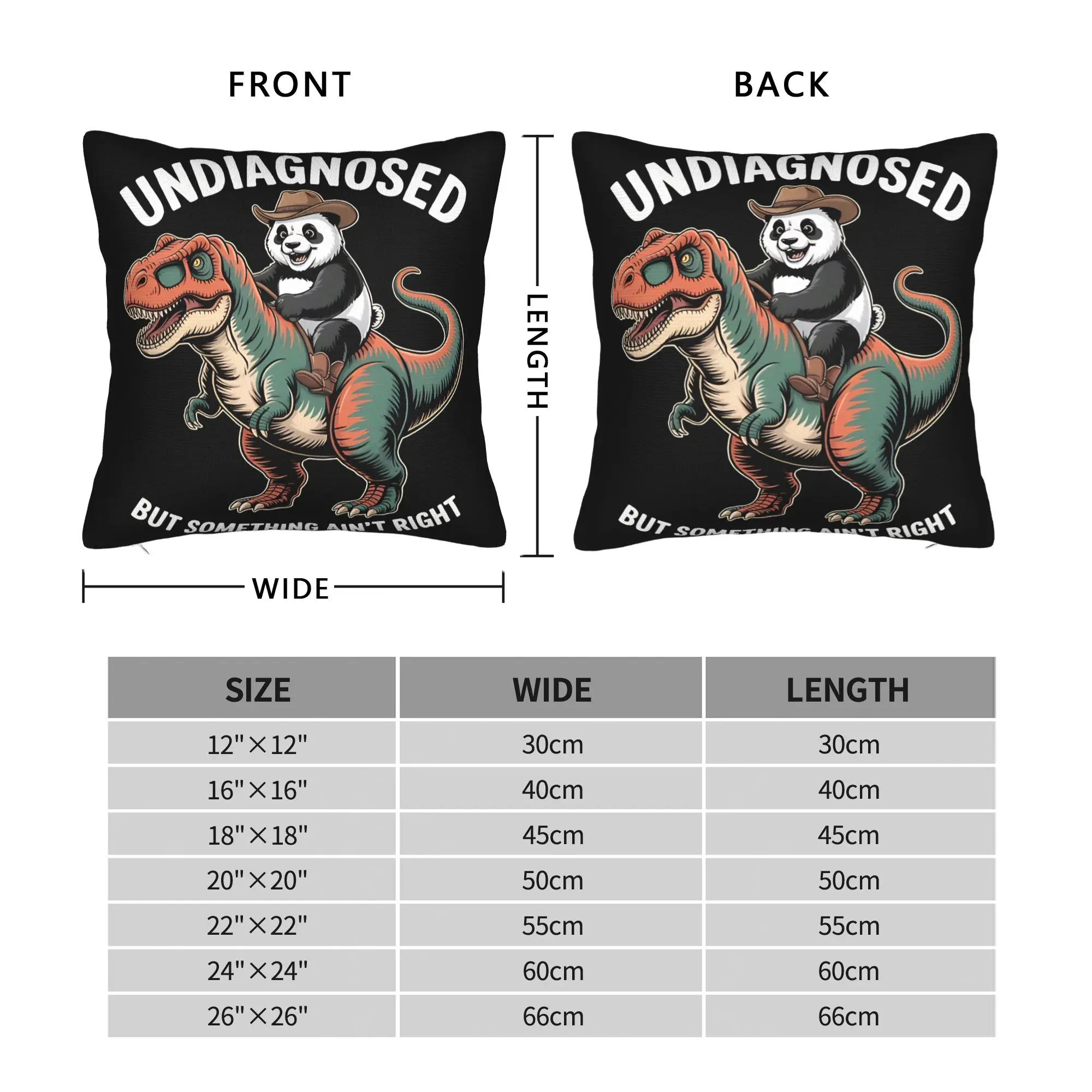 Undiagnosed But Something Ain't Right Panda Pillow Cover Vintage Pillow Case For Chair Sofa Home Decor Soft Pillowcases