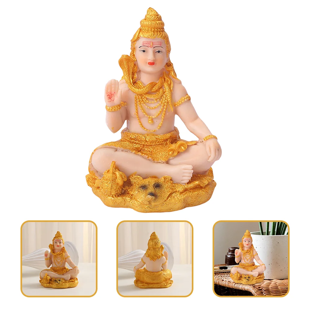 

Shiva Statue Desktop Resin Decor Sculpture Decoration Hindu Buddha Statues Retro