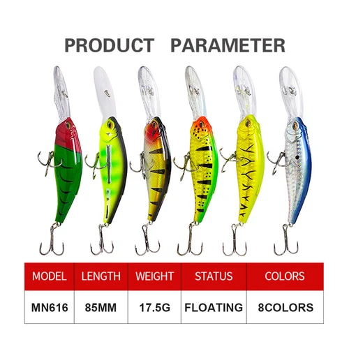 Imagen 2 del producto ALASICKA 8,5 cm 17,5g pececillo flotante señuelo de Pesca japonés Isca Artificial para Lucio trucha lubina Swimbait Wobbler cebo duro Pesca