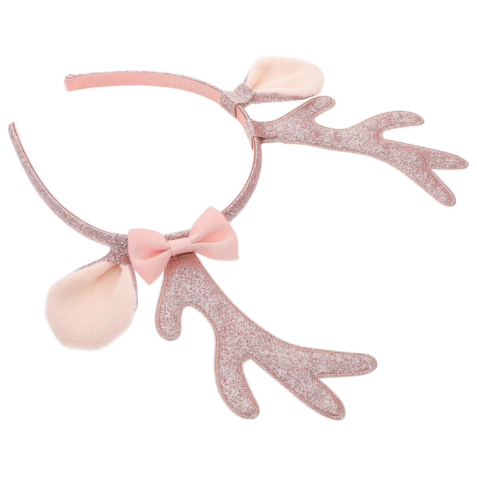 

Glitter Bow Reindeer Antler Headb Sequin Deer Ears Hair Accessories Cartoon Christmas Party Wedding Birthday Lightweight