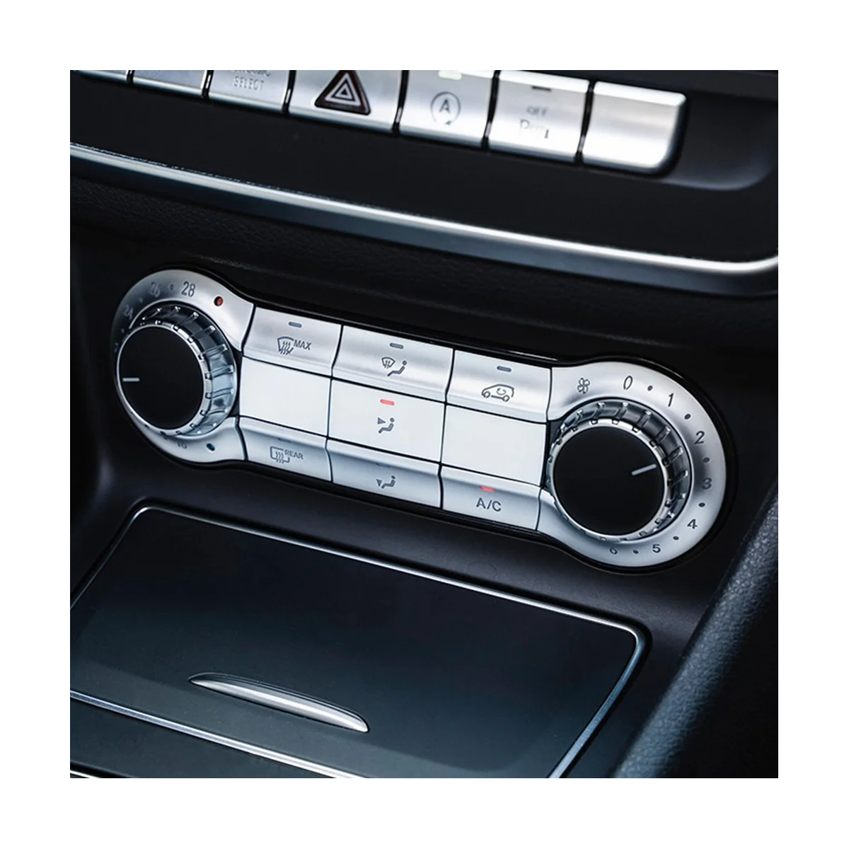 Autocollant de garniture de bouton de climatisation de console centrale de voiture, Mercedes Benz CLA, C117, GLA, Xacha, classe B, W176, W246