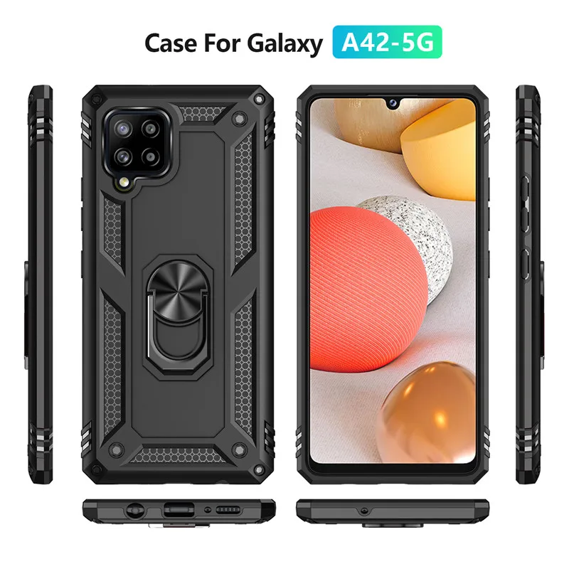 For Samsung Galaxy A42 5G Case Armor Shockproof Magnetic Case For Samsung A42 A 42 5G GalaxyA42 SM-A426B Ring Stand Holder Cover