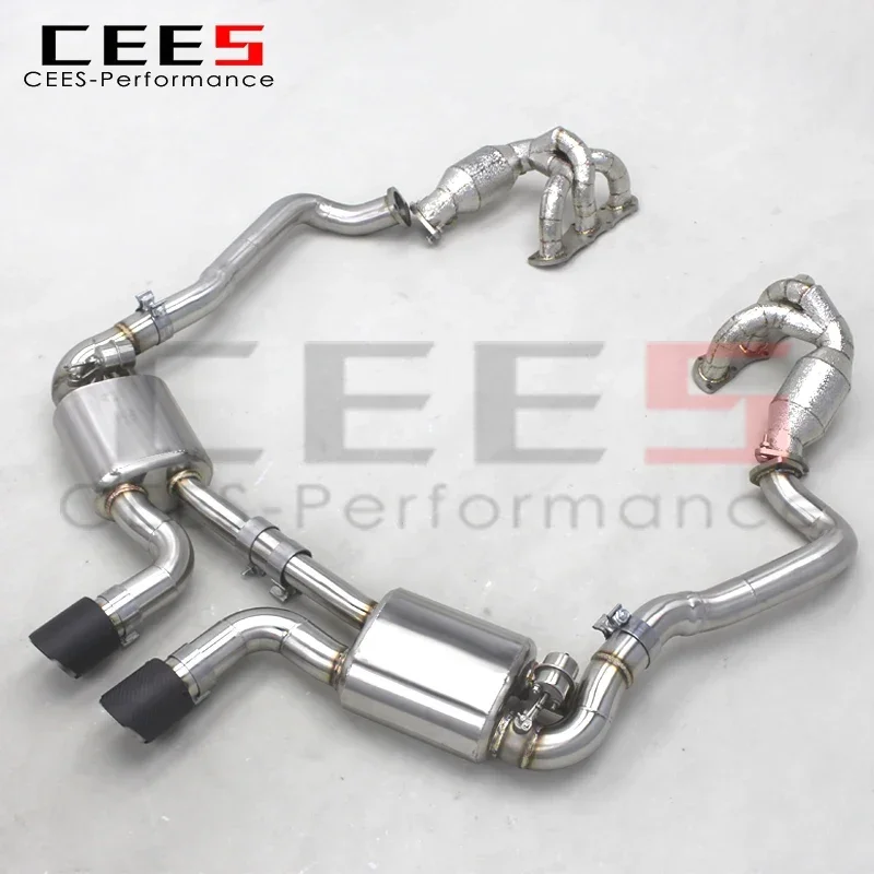 CEES Exhaust Catback with Insulated Catted Manifold For Porsche 981 Cayman/Boxster 2.7/3.4 2012-2015 Stainless Steel System