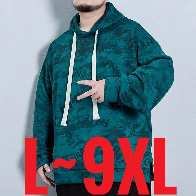 Big Size Clothing Store Hoodies Men\'s Long Sleeve Hooded Sweatshirt Male Sport Oversized Casual Loose Plus Large 5xl 6xl 7xl 8xl