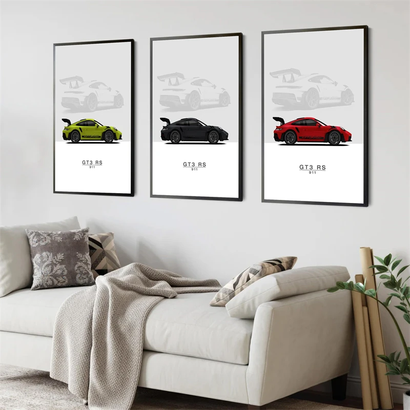Retro German Cars Poster Aesthetics Golf Evolution Gti Racing Mk3 Collection Garage Canvas Print Wall Art Home Driver Room Decor