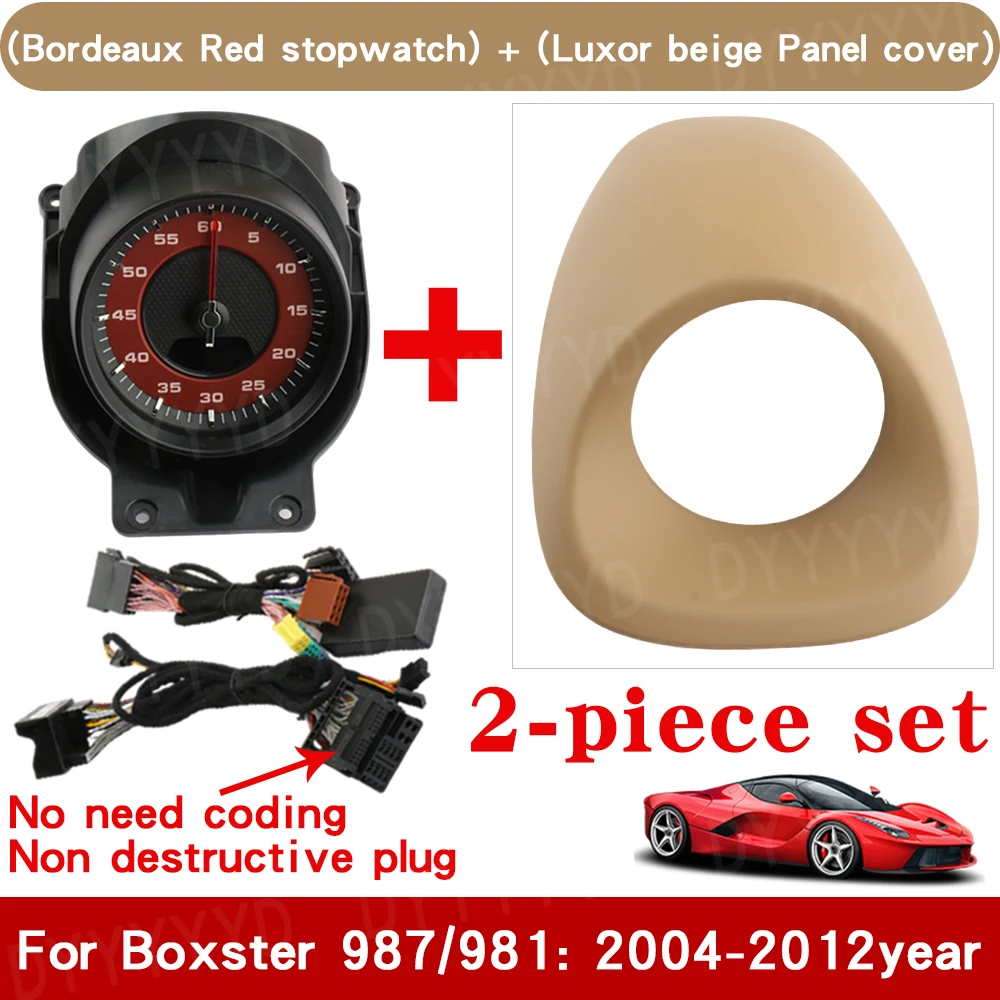 Stopwatch klok instrumentenpaneel sport chrono stopwatch dashboard cover Cayman 987 klok stopwatch voor Porsche Boxster 987 981