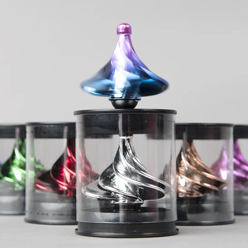 Divertimento Vento Giroscopio Scrivania da Ufficio Asciugacapelli Giocattolo Spinning Pocket Toy Fidget Dynamic Spinner Adulto Antistress Compleanno Regalo di Natale