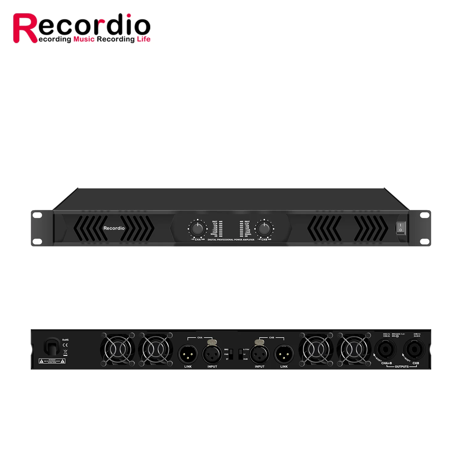 GAP-DQ2 Factory Digital Amplifier Pure Rear Stage 2-channel 1800W Cinema KTV Bar Audio Speaker Amplifier