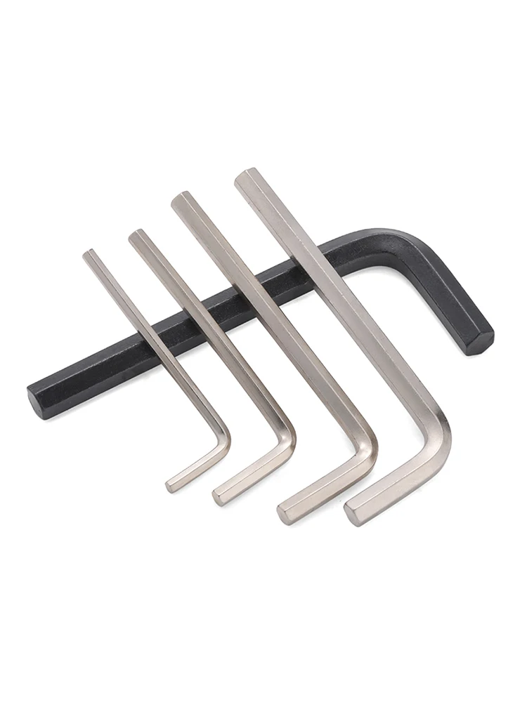 Silver Black Hexagon Hex Allen Key Wrench Set 1.27/1.5/2/2.5/3/4/5/6mm L Type Double-End Screwdriver Home Bicycle Repair Tools