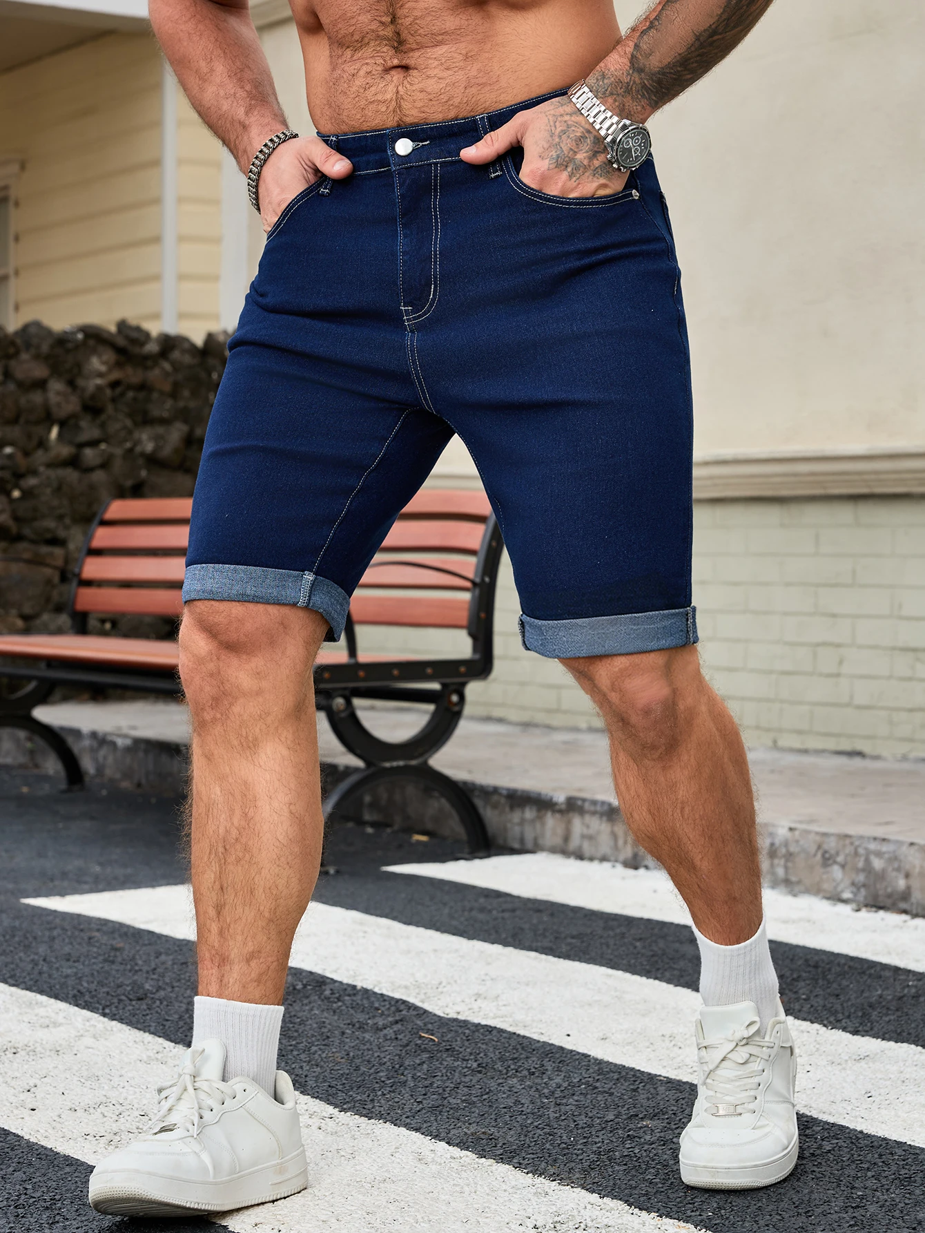 Men's Dark Blue Denim Shorts,  - Levis Jeans 501 评论和价格