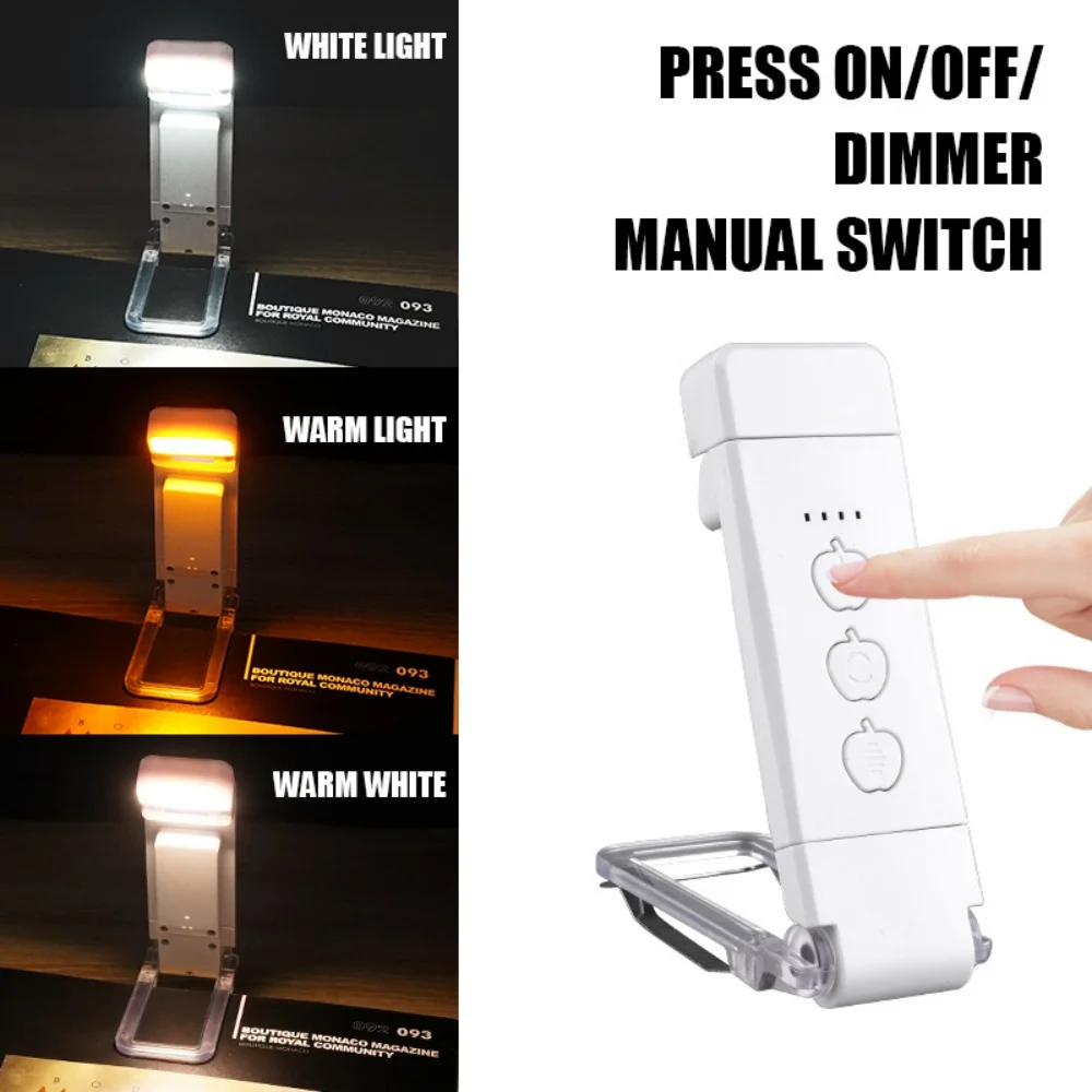 Usb Charging Clip Reading Light  LED Rechargeable Book Lamp Bookmark Reading Night Light Portable Read Lamp Kids Read Book Light