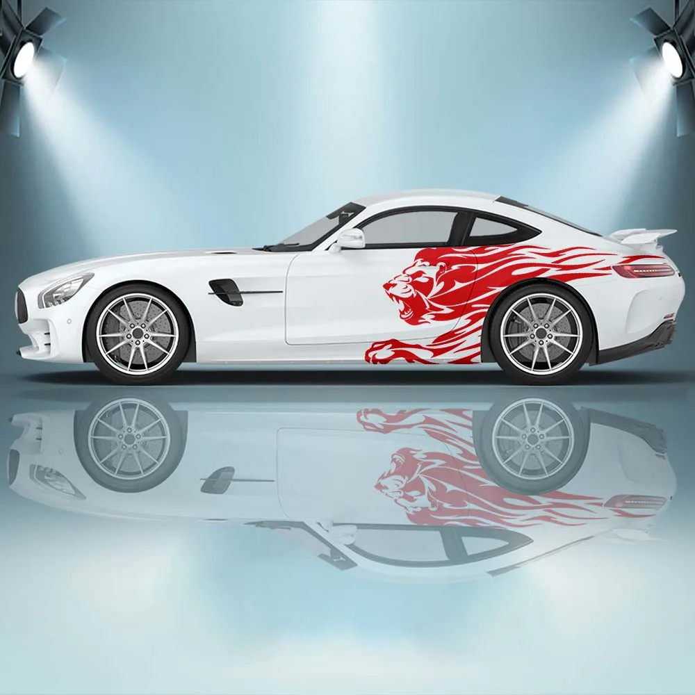 

Running Lion Is Agile Car Vinyl Wraps Decal Self-adhesive PVC Sticker Suitable for Trucks SUV Decoration Auto Accessories Gift