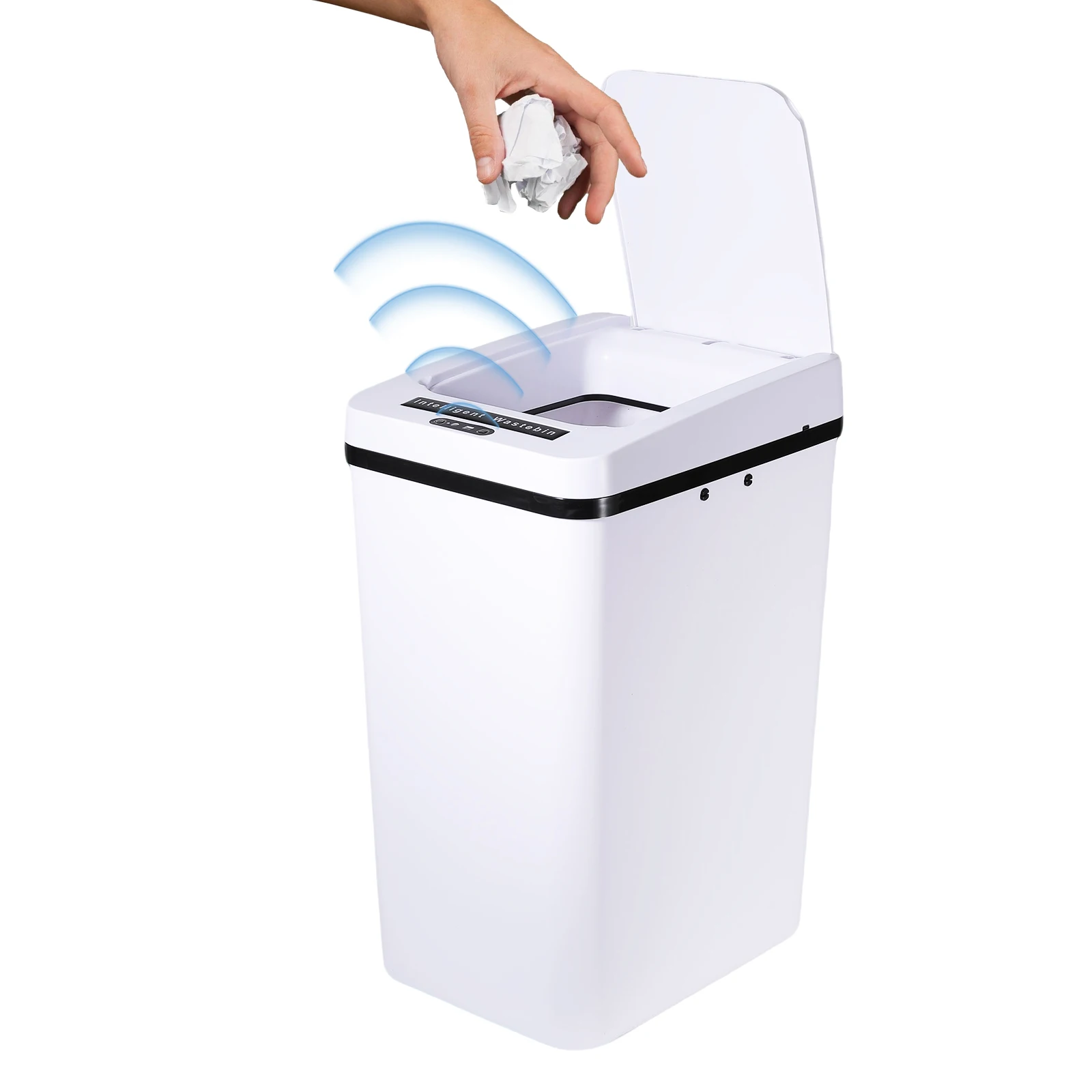 35L Intelligenter Berührungsloser Mülleimer Automatischer Sensor-Abfalleimer Wasserdichter Wiederaufladbarer Elektrischer Abfallbehälter für Küche Bad Schlafzimmer Büro Zuhause Smarter Mülleimer