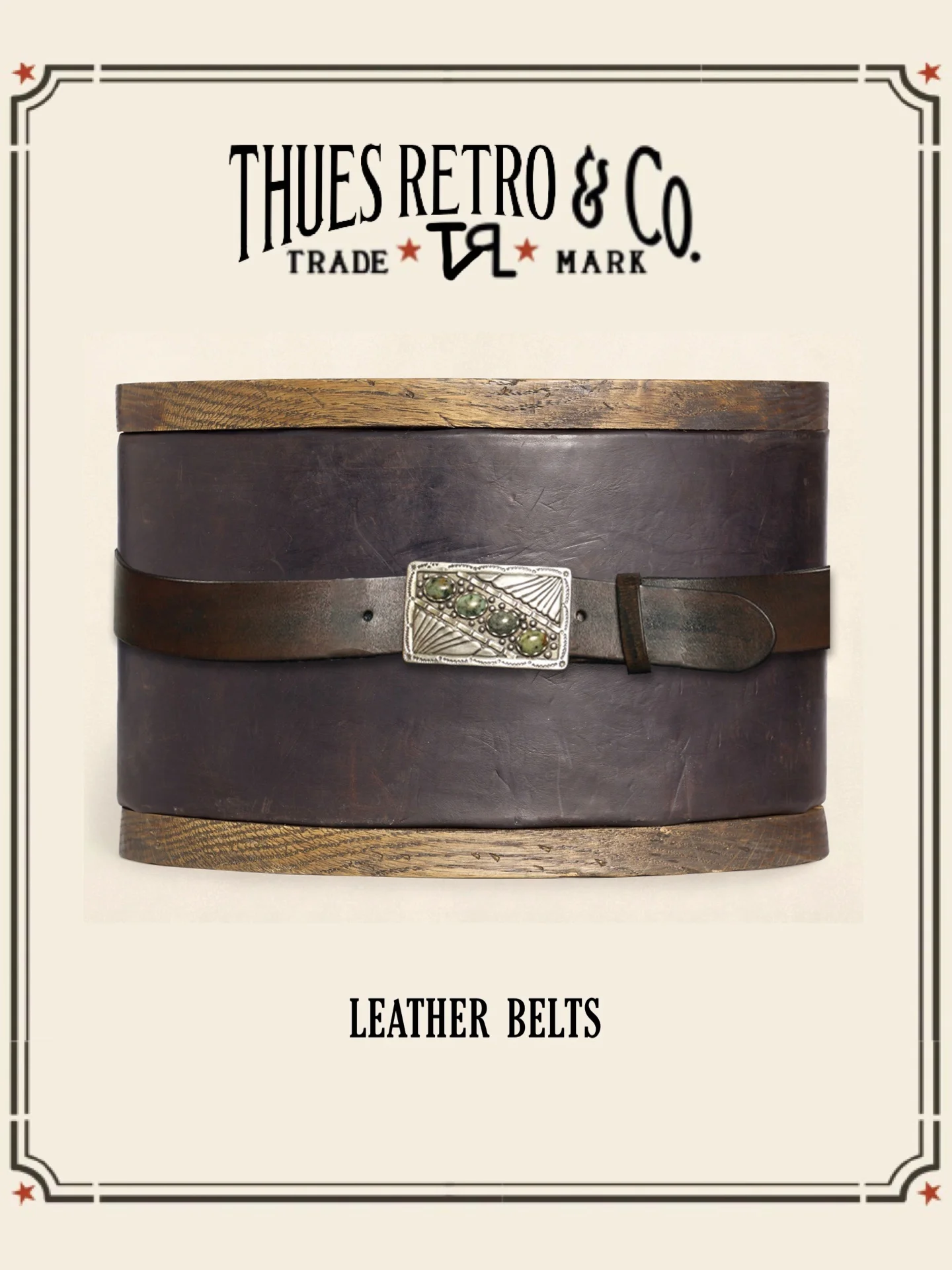 

Navajo een Turquoise Copper Bule Top Layer Cowhide Genuine Leather Belt 35cm Wide Non-RRL Handmade Casual Sle for Youth