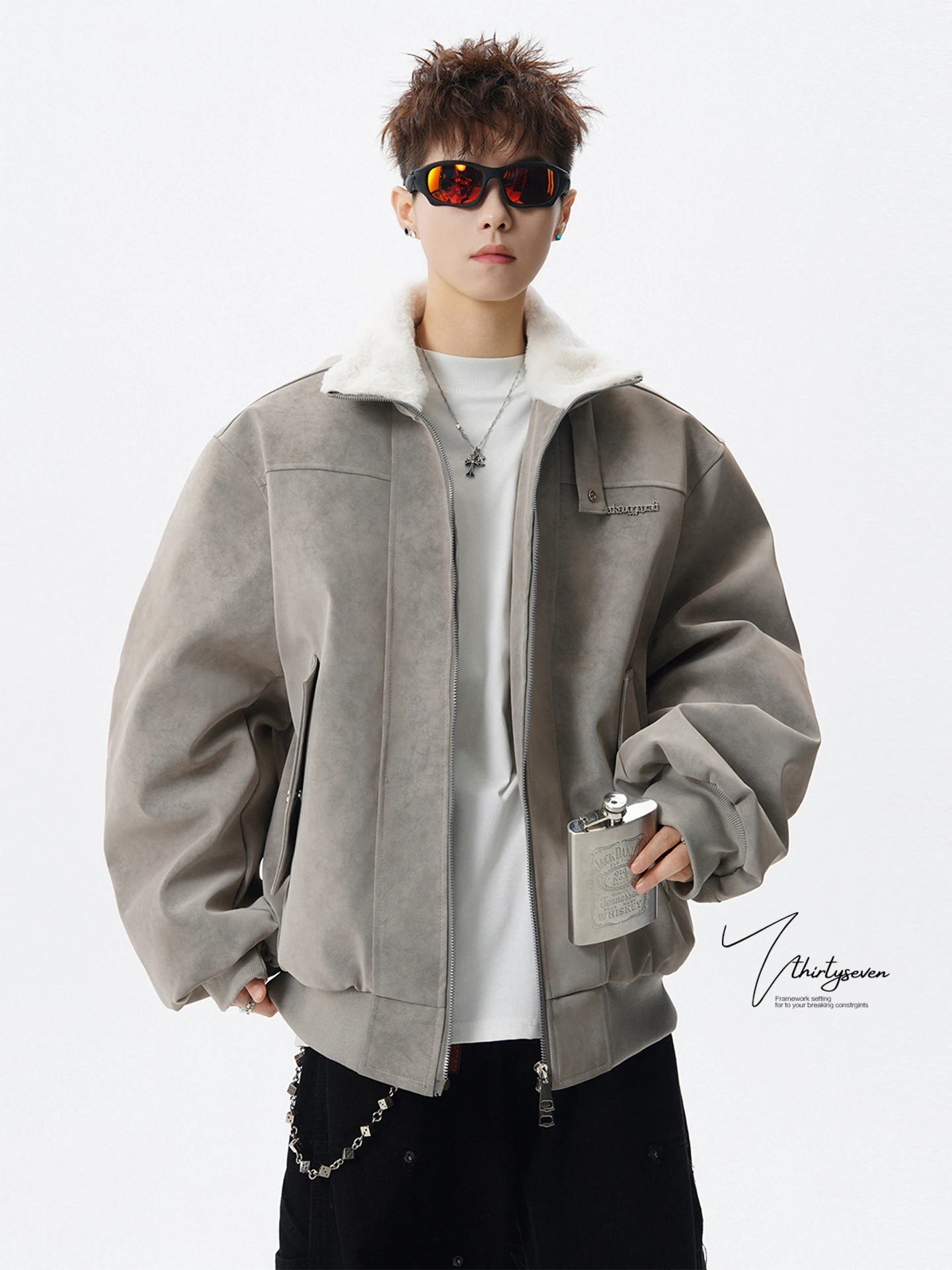 

V37 American Sle Thiened бархатный воротник мужской хлопковый джет зимнее высококачественное теплое хлопковое пальто повседневное