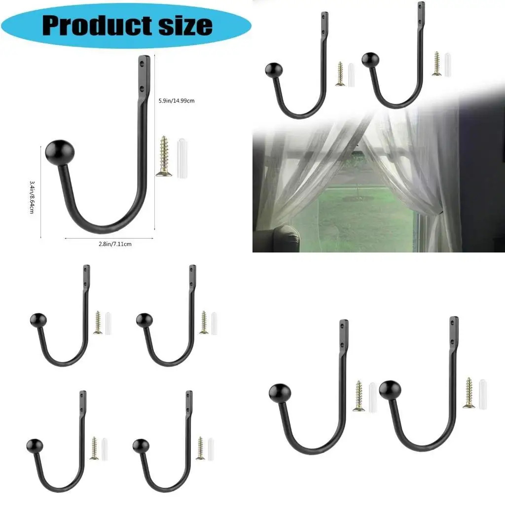 

652F Black Aluminum Alloy Curtain Accessories for Secure and Stylish Hanging