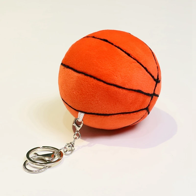9cm Cartoon Football Basketball Plush Keychains Kawaii BallStuffed Toy Pendant Bag Backpack Car Homedecor Plush Keyrings