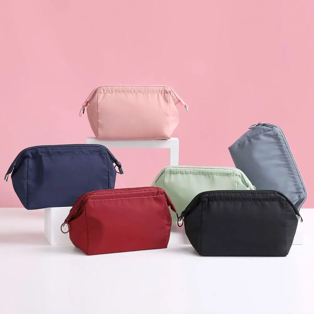 New Morandi Color Waterproof Cosmetic Bag for Women Travel Portable Makeup Bag Multifunctional Storage Bags Purses Makeup Pouch