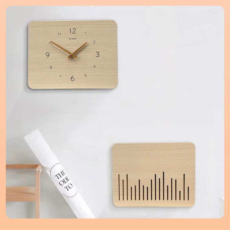 시계 벽시계가 있는 장식 그림, 통나무 바람계 박스 그림