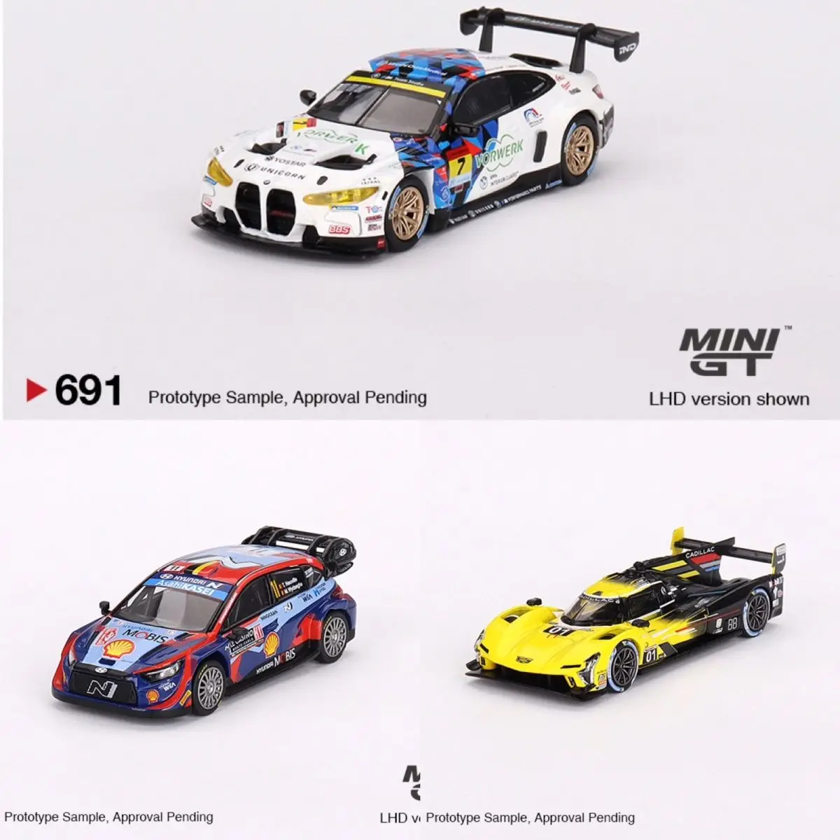 MINIGT 1: 64 BMW M4 Hyundai I20 Cadillac Nissan Z Alloy Car Model 691 710 708