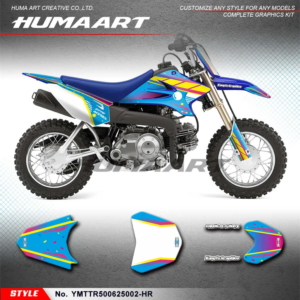 

HUMAART CM мотоциклетная графическая наклейка для YAMAHA TT-R50E TTR50 TT-R 50 2006-2026, украшение, YMTTR500625002-HR