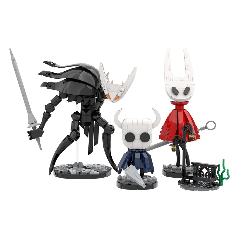 MOC Hollow Knight Building Block Model Popular Games Hollow Knight Hornet Figure Pure Vessel Bricks Assembly Toys Kids DIY Gifts