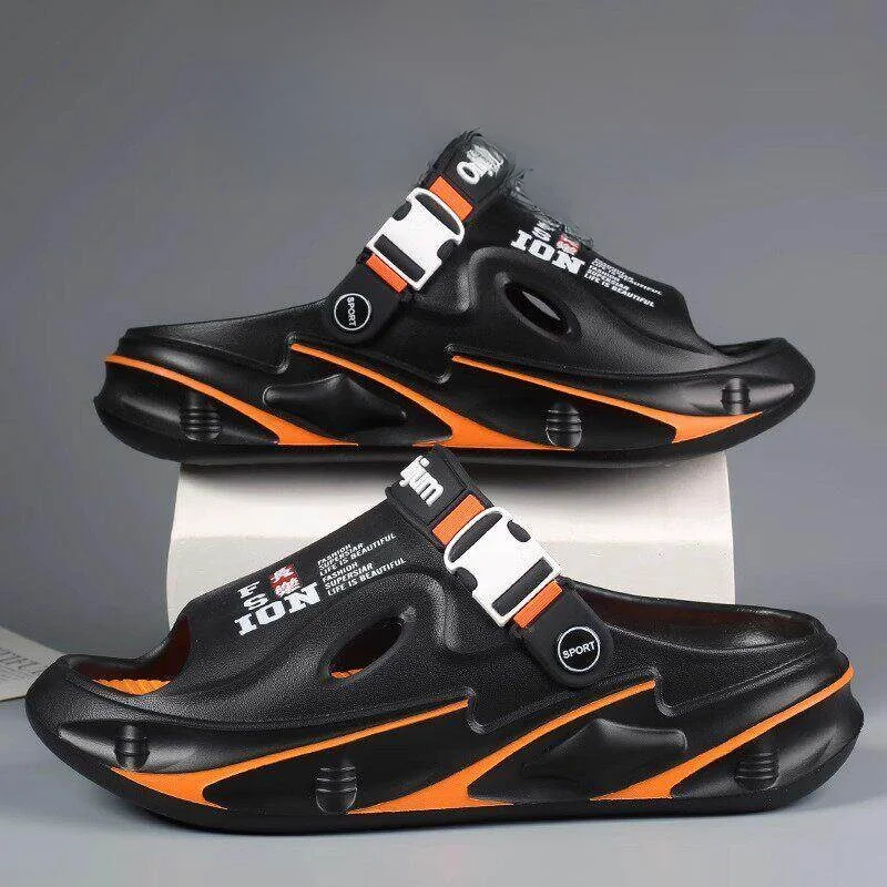 

Men's Summer Outdoor Slip-On Sports Casual Sandals Thick Bottom Heightening Driving Two-Purpose Large Size Water-Resistant Beach