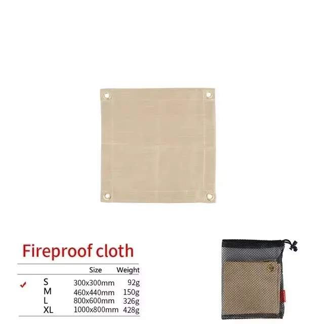 NONE Neue Outdoor Camping Feuerfeste Tuch Picknick Grill Isolierung Matte Flammhemmende Hohe Temperatur Feuer Decke Fiberglas Matte 9