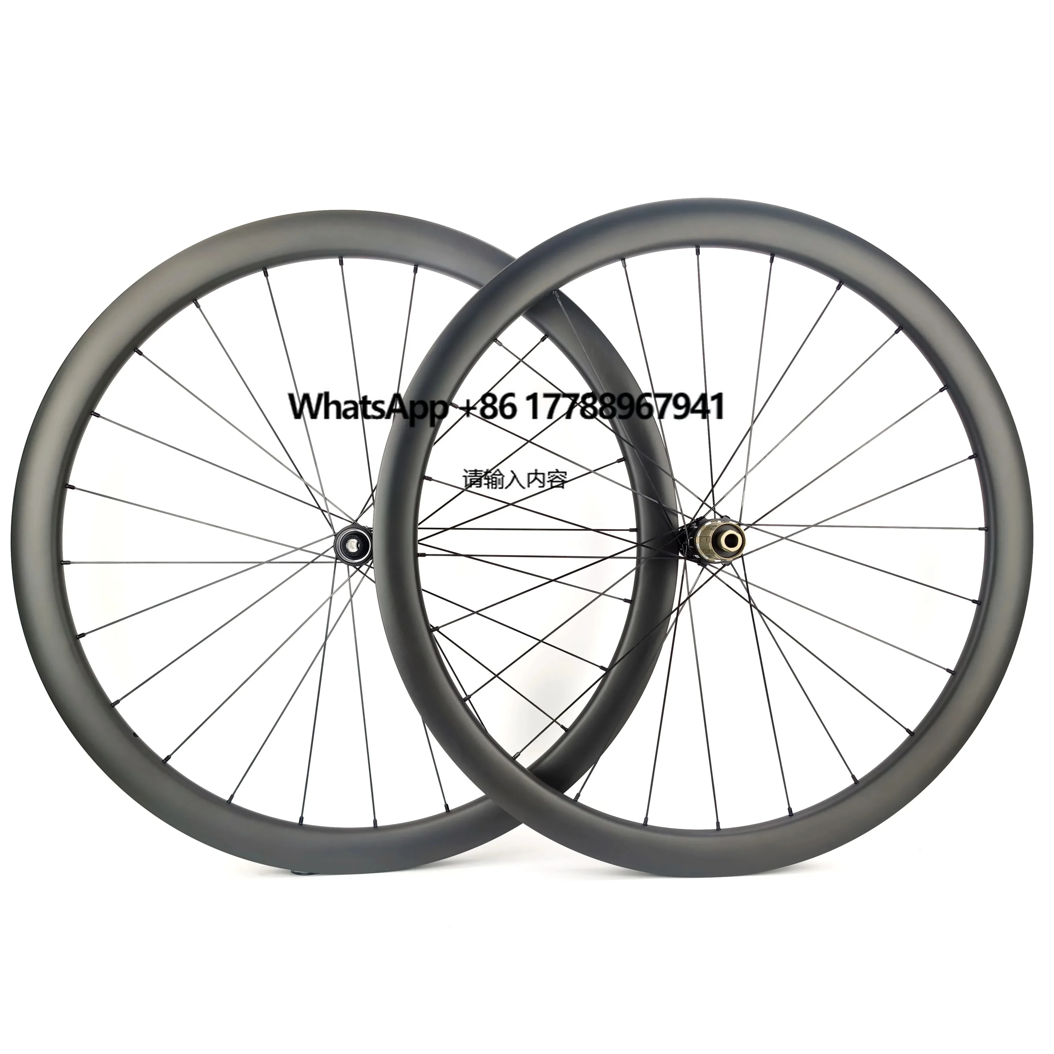 

700C 40mm Depth Road Bike Disc Brake Carbon Wheels 27 Width Tubeless Gravel Carbon Wheelset with Center Lock Disc Brake Hubs