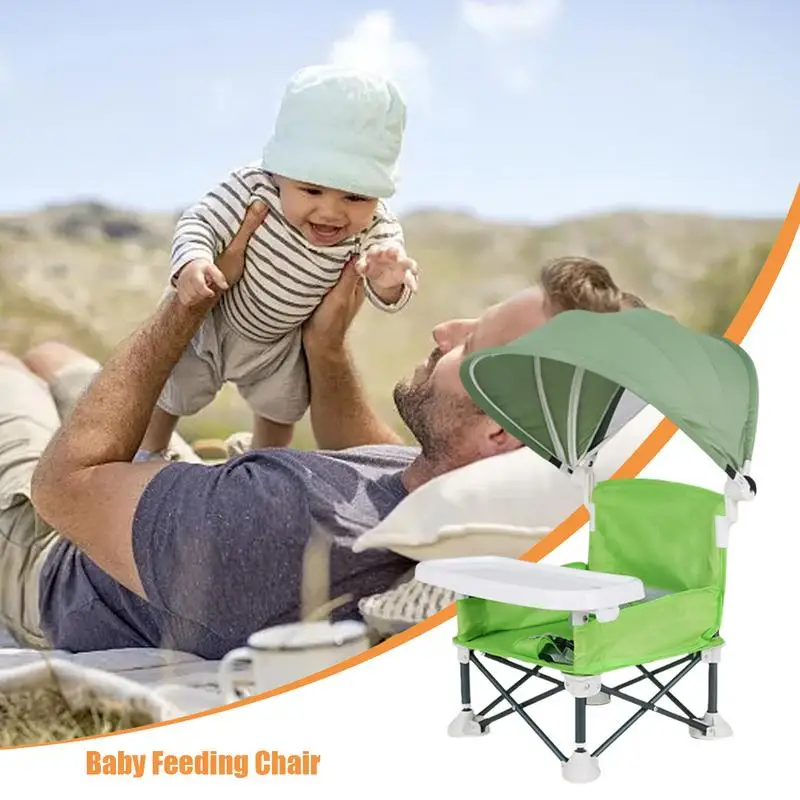 Travel Booster High Chair Portable High Chair for Travel Fabric Material Folding Booster Seat for Family Meals Outdoor Picnics