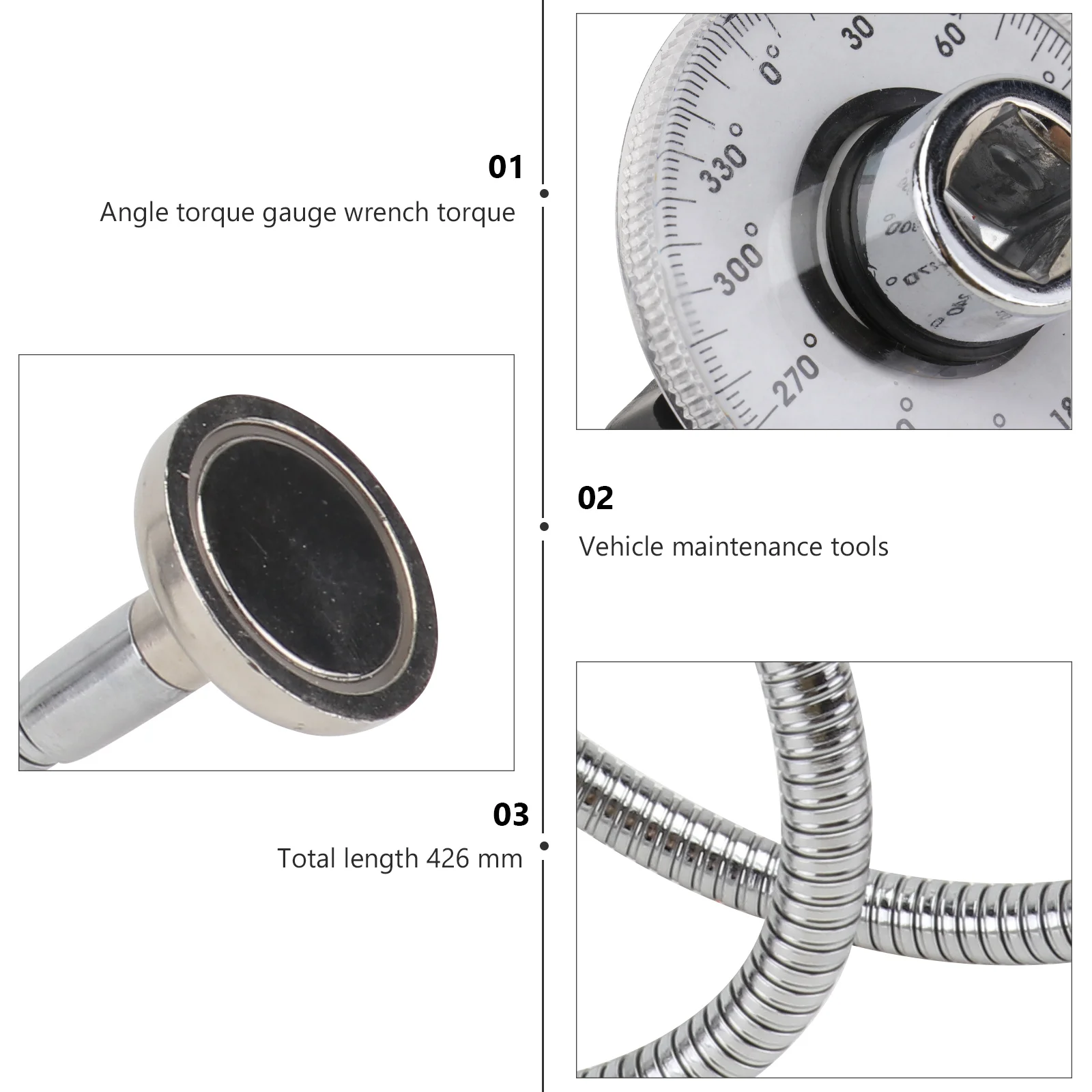 

1pc Torque Angle Measuring Precise Wrench Gauge Magnetic Measuring Hand Tool For Durable Angle Measurement Hand Tool