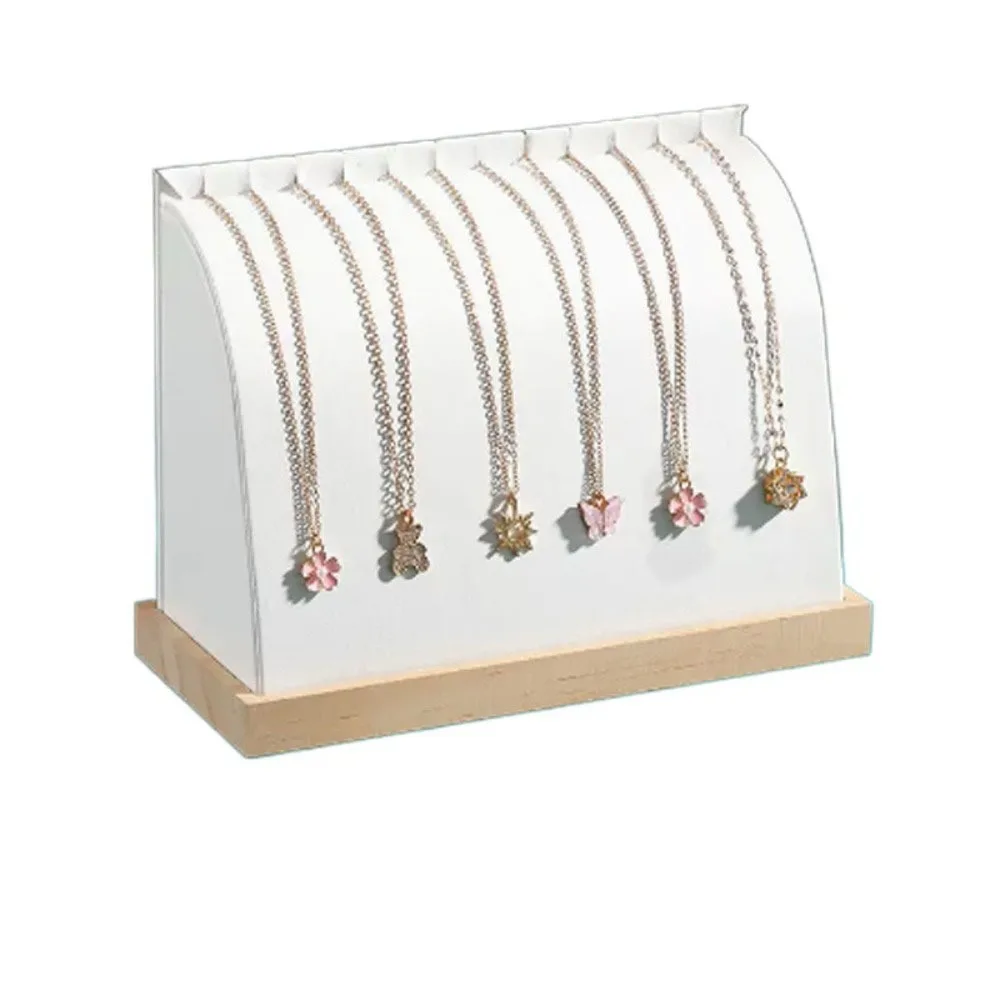 

Подставка для ожерелья из искусственной кожи/бархатной поверхности, модная стойка для хранения ювелирных изделий из массива дерева, несколько мольбертов, большой размер