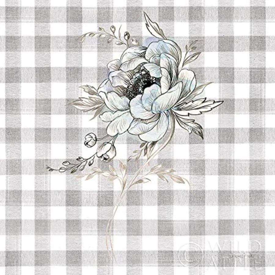 

Posterazzi PDX42440LARGE Sketchbook Garden VIII Checker с фотопечатью, 24 x 24, разноцветный