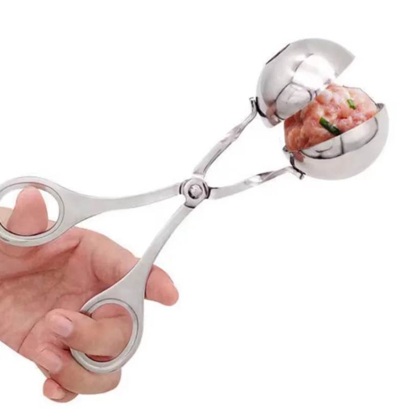 Meat Ball Maker Tool Stainless Steel Clip Round Rice Ball Shaper Spoon Meatball Making Mold Non Stick Stuffed Kitchen Gadget.