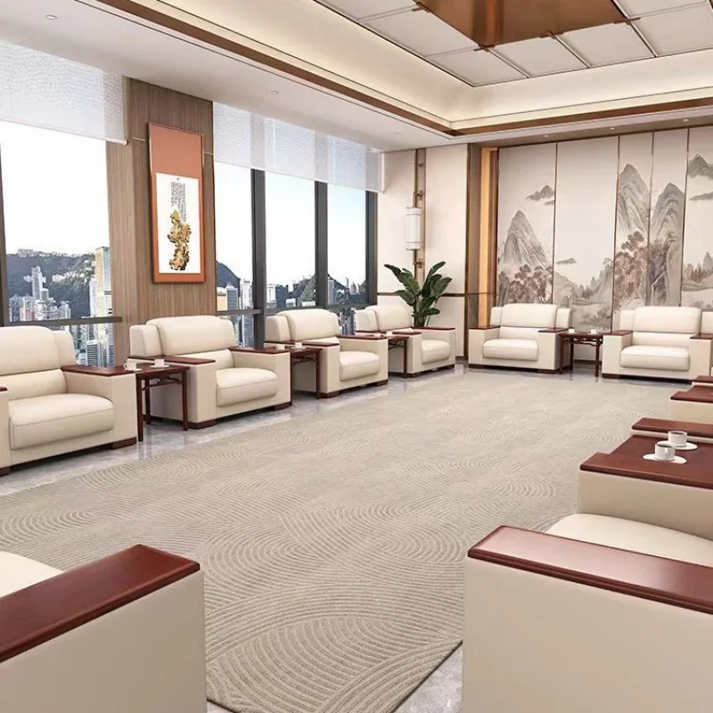 VIP Reception Hall Sofa Conference Room Business Office Single-Seat Coffee Table Combination