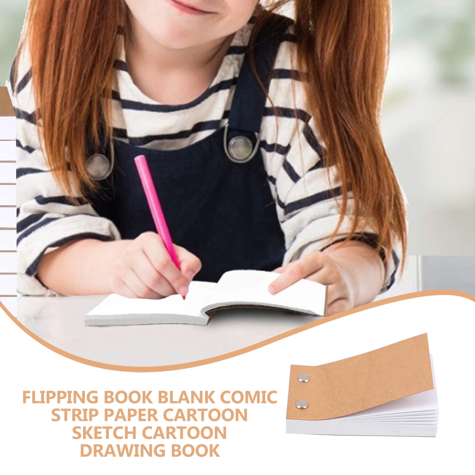 6pcs Flipbook Paper Sewn Binding Drawing Pads Sketch Books For Kids Art Keepsake Household Multi-Function Creative Drawing