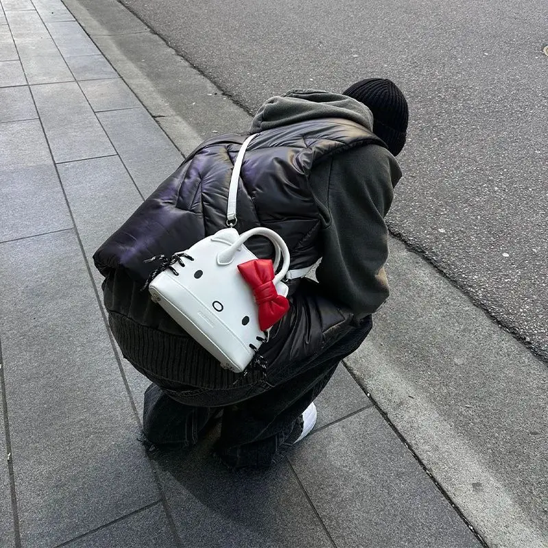 Kawaii Hellokitty Cartoon podręczna torba z muszlą 2024 nowa torba Crossbody postacie z Anime mała torba na ranię prezenty dla osób dojeżdżających