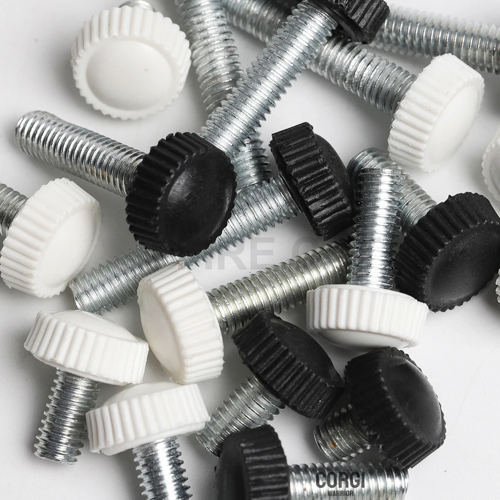 5-10pcs M4 M5 M6 Metric Thumbscrew Carbon Steel Threaded Knurled Knob Screw Grip Knobs Handle Bolts Round Clamping Screws 6-35mm image 6