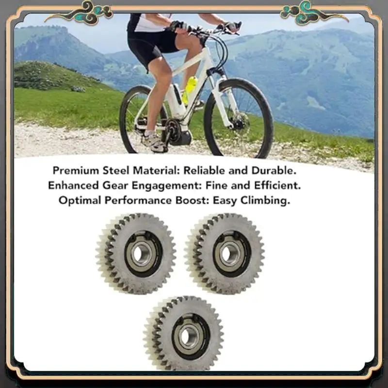 

Premium 3Pcs 36T Gear With Circlip For 500W Motor For Bafang Mxus Hub Motor Nylon Gear Wear-Resistant Steel Gear Accessories