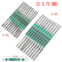 10Pcs/lot Li-Ion Battery Protection Board BMS 1S 3A/5-6A PCB Protection Board Suitable for 3.7V 18650 Lithium Battery