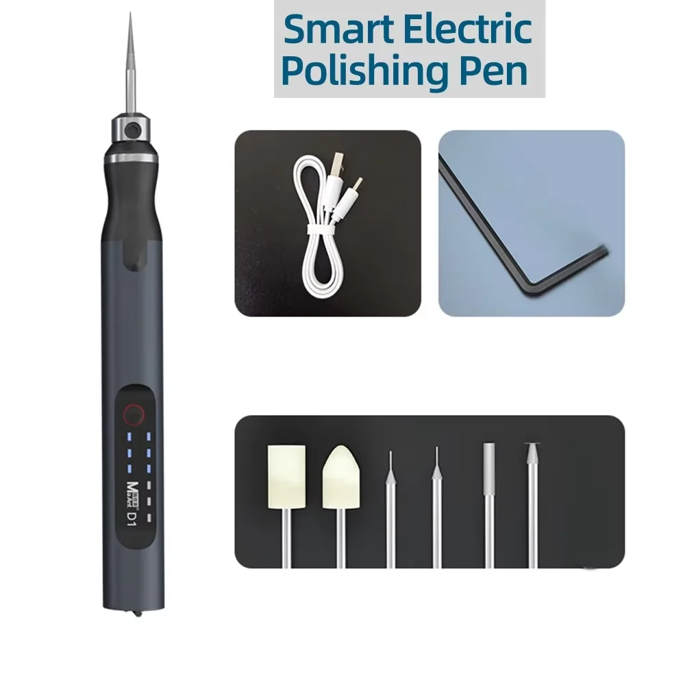 Smart Electric Polishing Pen Mini Carving Tool Set DIY Jade Engraving Grinding Pen PCB Cutting Polishing Repair Tool