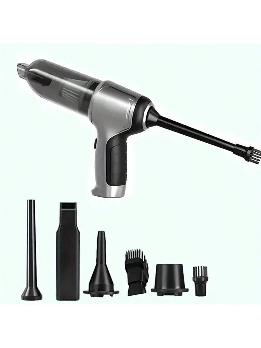 High-Power 3-In-1 Cordless Vacuum Cleaner Can Be Used For Car And  Suction, , Blow. Battery Capacity 1800, Can Absorb Dust, Debr