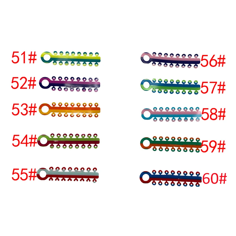 20Pcs/Bag Dental Bicolored Elastic Ligature Ties Bands for Brackets Braces Orthodontic Materials